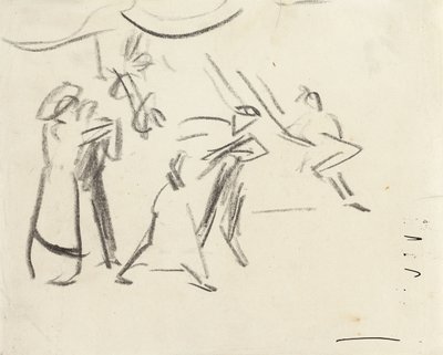 Dansscène dansers in Eldorado door Ernst Ludwig Kirchner